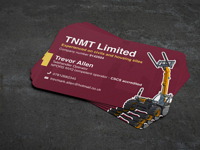 TNMT Limited - Business Card Design advertising branding business card graphic design industrial print design telehandler