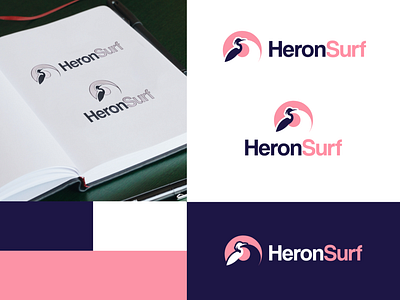 HeronSurf - Surf Hire Logo Design