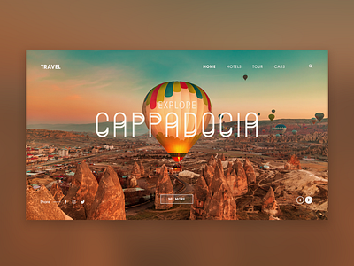 Cappadocia cappadocia concept graphic design inspiration interaction interface landing landing page travel user interface web web design web designer webpage