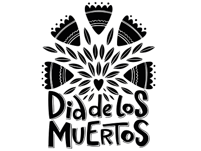 Dia de Los Muertos day of the dead dia de los muertos flowers hand drown illustration mexico print vector wild flowers