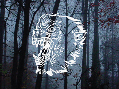Werewolf Monster forest illustration illustrator ink monster vector werewolf