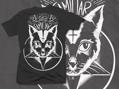 Satan's Familiar apparel cat cute design familiar fashion horror illustration illustrator satan type typography