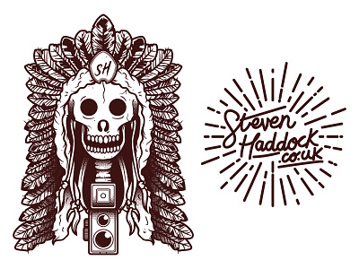 Steven Haddock Photography camera design hand type illustration illustrator photographer skull typography vector