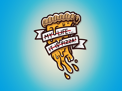 My Life... IT IS PIZZA adobe design illustration illustrator pizza tattoo vector