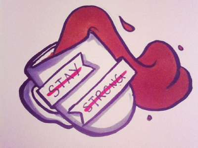 Stay Strong coffee copic design illustration markers stay strong type typography