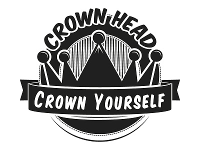Crown Head crest design illustration illustrator logo stamp vector