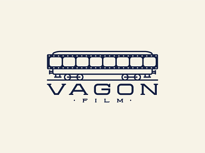 Vagon Film branding film logo logo negative space production train