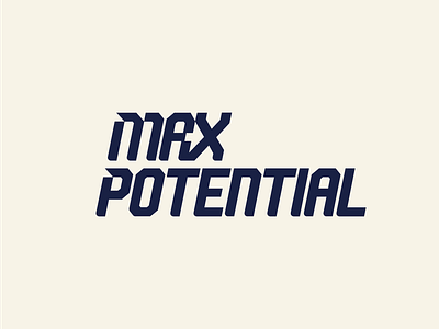 Max Potential branding italic logo negative space negativespace sport logo typography