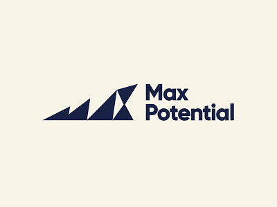 Max Potential chart logo data logo logo negative space performance typography