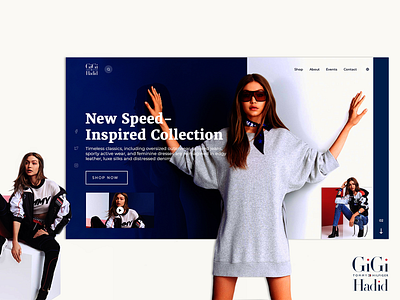 Gigi x Tommy - Website UI clothing fashion gigi graphicdesign hadid landing page photoshop screen tommy tommy hilfiger ui uiux user experience user interface website design