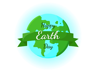 Earth Day illustration. Flat design. april blue colorful day design earth eco ecology environment flat green icon illustration logo ocean planet save save the planet spring vector