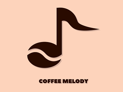 Logo of coffee shop - "Coffee melody" brand branding cafe coffee design doodle illustration logo logodesign logotype melody music musical note shop