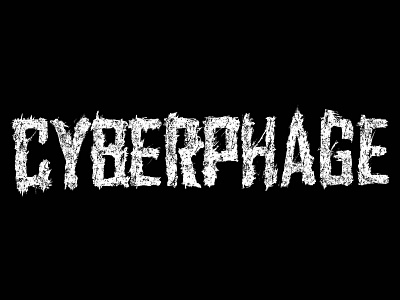 Logo for my old music project - "CYBERPHAGE" black brand branding design font illustration logo logodesign logotype modern music typographics typography vector white