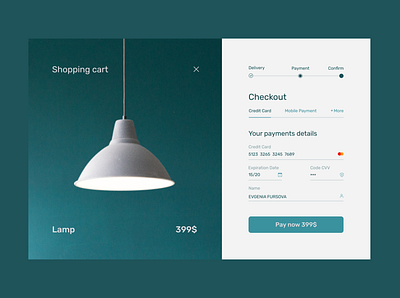 Credit card checkout design web