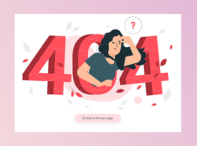 404 Error design illustration ui vector web