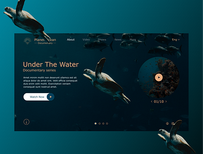 Planet Ocean design typography ui web