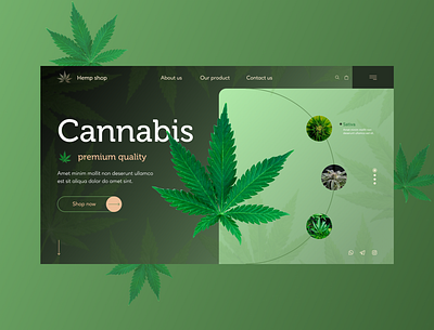 Cannabis :) design icon typography web