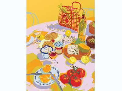 Hitting snooze on autumn drawing food and drink food illustration garden illustration lunch summer