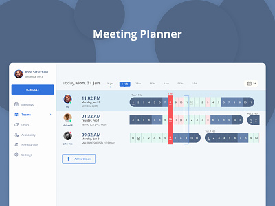 Solution for planning meetings in multiple timezones app design calender casestudy design challenge meeting planner meeting scheduling minimal ui ui design webapp