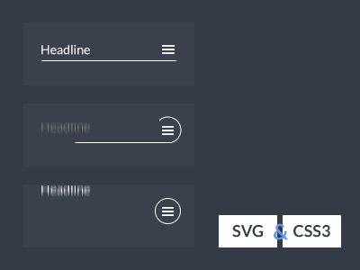 SVG CSS3 Menu icon animation