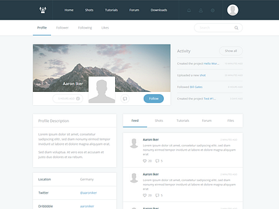 Community Profile v2 community design feed profile ui ux web