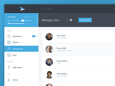 CRM admin interface admin app backend crm dashboard interface manage ui user