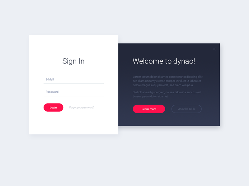 CMS login form by Aaron Iker on Dribbble