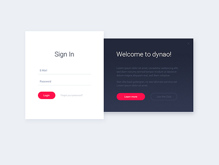 CMS login form by Aaron Iker on Dribbble