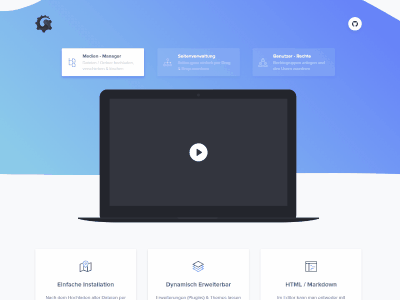 Gear CMS Landing Page v2 - Live admin cms gear hero interface landing svg