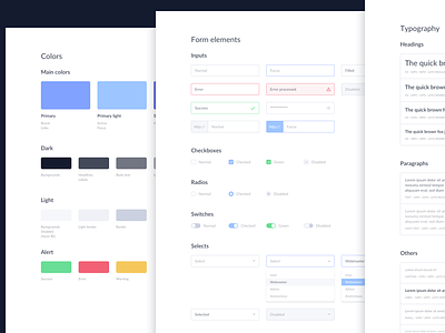 UI Styleguide for Gear CMS app cms form guide style styleguide ui ux web