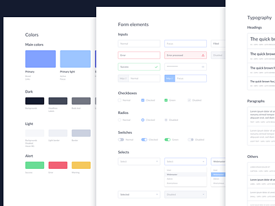 UI Styleguide for Gear CMS