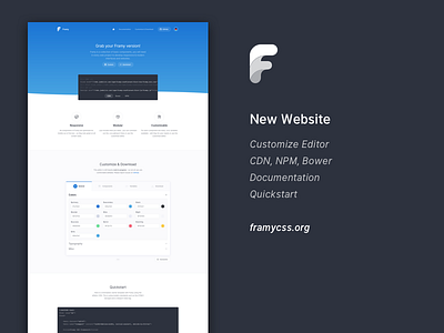 Framy CSS new website css framework interface js ui web website