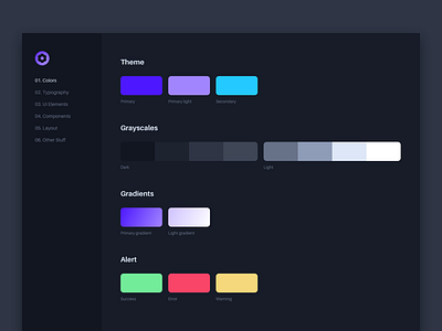 UI Styleguide for Gear CMS v2 cms color guide interface styleguide theme ui