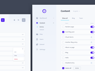 Light Cms Admin Interface By Aaron Iker