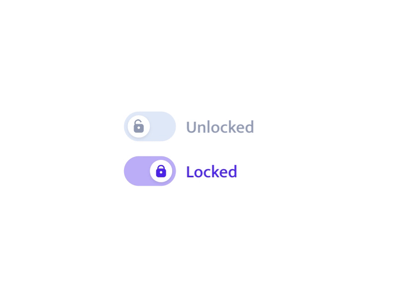 Lock switch animation animation interace interaction lock micro interaction permission slider switch ui unlock ux