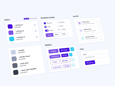 Free UI Kit for #CodePenChallenge buttons checkbox codepen colors css form freebie interface radio switch toggle ui ui kit user interface