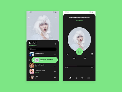 Music Player - Daily UI #009 app app design application dailui dailyui design music app music player player