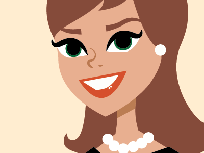 Face of a Lady illustrator lady necklace pearls vector woman