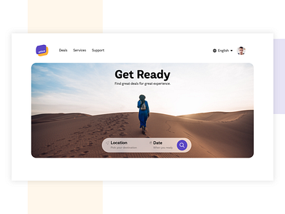 Landing Page - Booking Website booking design fly travel ui ux website