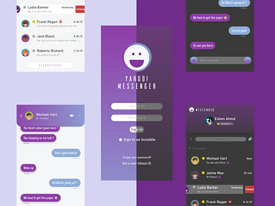 Yahoo! Messenger Concept android app app app design branding messenger typography ui ux yahoo