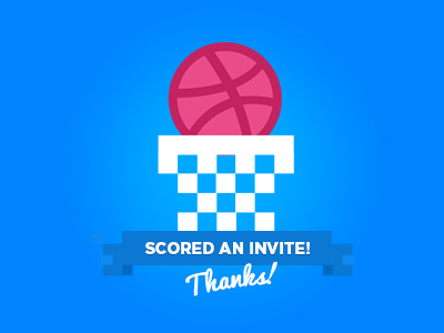 We just scored an invite 2 basketball dribbble friends invite