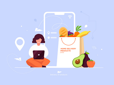 Delivery online 2020 delivery design illustration illustrator