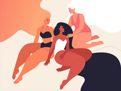 Harmony bodypositive dreams girls graphic design illustration