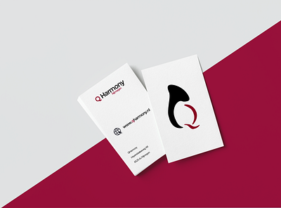 QHarmony Student Orchestra Logo Design branding business card design graphic design harmony logo mockup music orchestra
