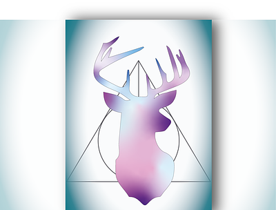 Deathly Hallows Deer art artwork deathly hallows deer illustration digital art harry potter illustration pastel colors