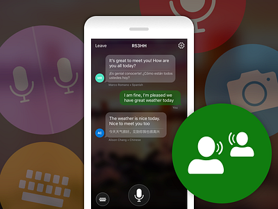 Microsoft Translator - "Conversation Mode" android conversational ui interface ios mobile speech translate ui