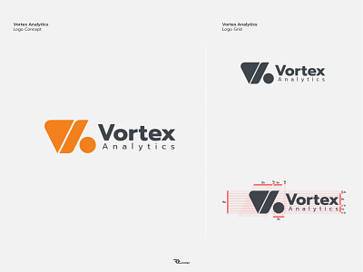 Vortex Analytics brand identity branding concept logo logo design