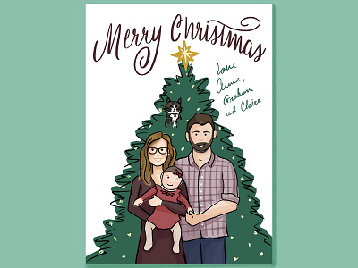 McComiskie Christmas Card 2021 christmas card holidays illustration merry christmas portrait procreate