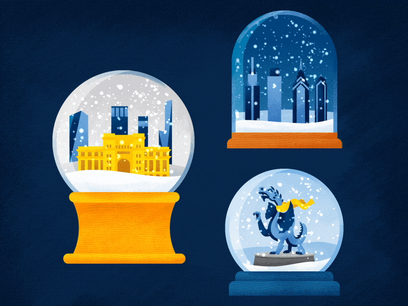 New Years at Drexel Snowglobes drexel university new years philadelphia philly snowglobes