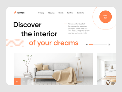 Designer Furniture Store Homepage concept design furniture homepage interior ui user interface ux web design website